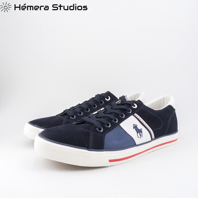 Chaussures homme habillées confortables et élégantes chaussures plates décontractées hommes à lacets blanc bleu marine toile multicolore - kadopascher.com