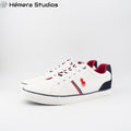 Chaussures homme habillées confortables et élégantes chaussures plates décontractées hommes à lacets blanc bleu marine toile multicolore - kadopascher.com