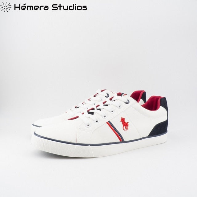 Chaussures homme habillées confortables et élégantes chaussures plates décontractées hommes à lacets blanc bleu marine toile multicolore - kadopascher.com