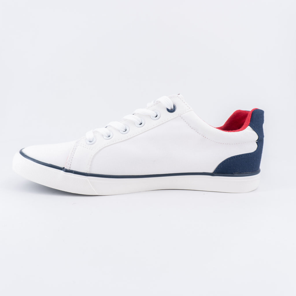 Chaussures homme habillées confortables et élégantes chaussures plates décontractées hommes à lacets blanc bleu marine toile multicolore - kadopascher.com