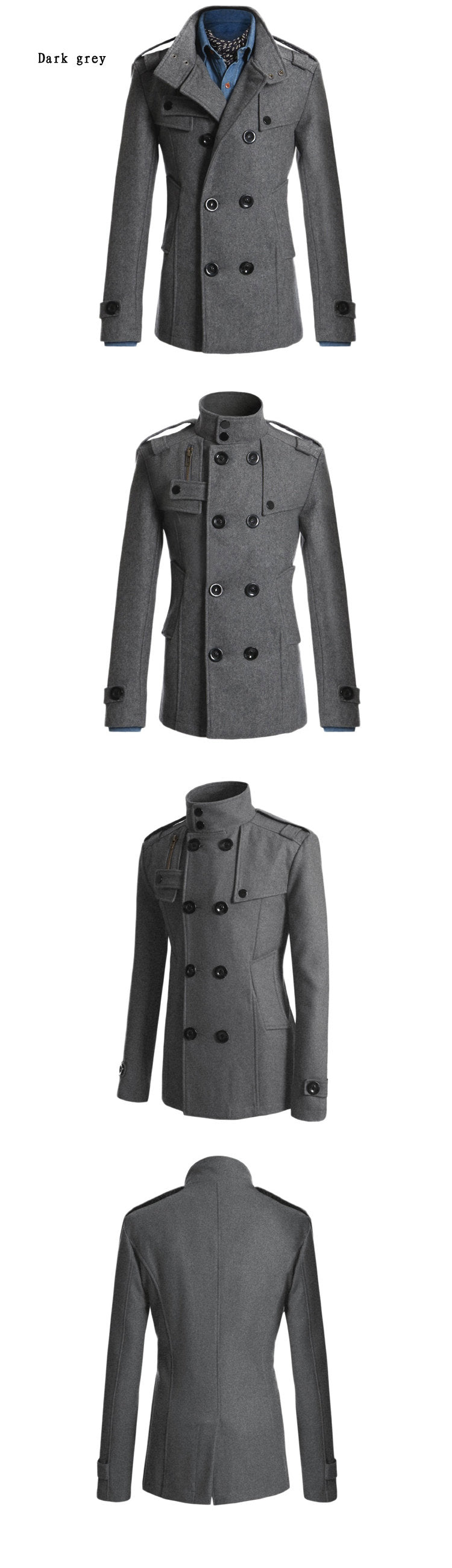 Manteau classe homme d'affaire col Mao - kadopascher