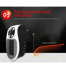 Mini radiateur electrique 500w économe et puissant avec télécommande  / Portable Electric Heater Plug in Wall Heater Room Heating 500W - kadopascher
