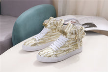 Chaussures luxe chic relief croco classe pour homme /  Men Embossed Crocodile High Top Sneakers - kadopascher