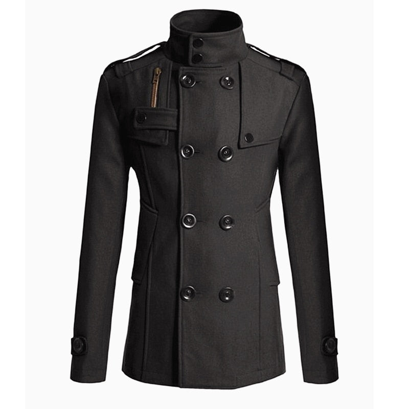 Manteau classe homme d'affaire col Mao - kadopascher
