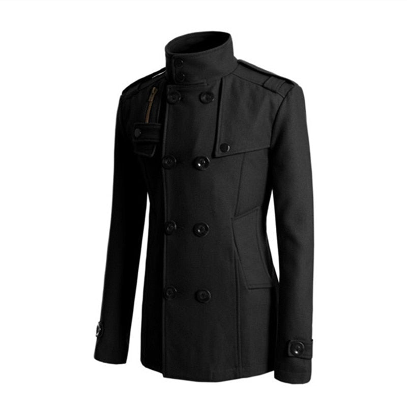 Manteau classe homme d'affaire col Mao - kadopascher