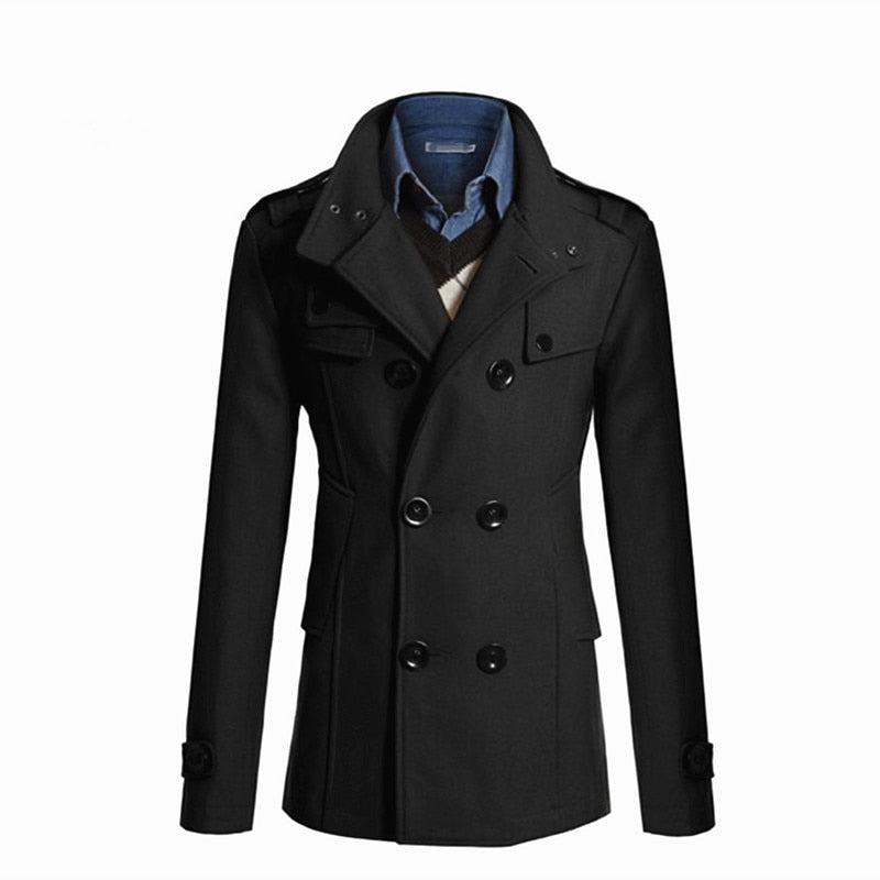 Manteau classe homme d'affaire col Mao - kadopascher