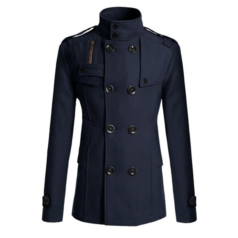 Manteau classe homme d'affaire col Mao - kadopascher