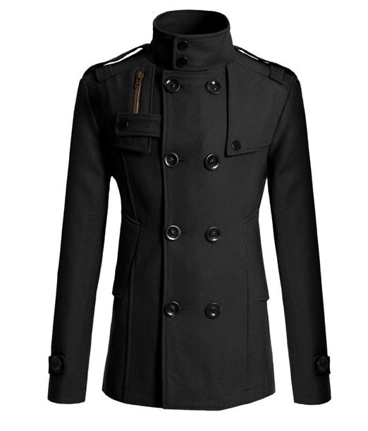 Manteau classe homme d'affaire col Mao - kadopascher