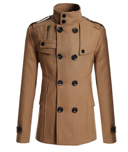 Manteau classe homme d'affaire col Mao - kadopascher