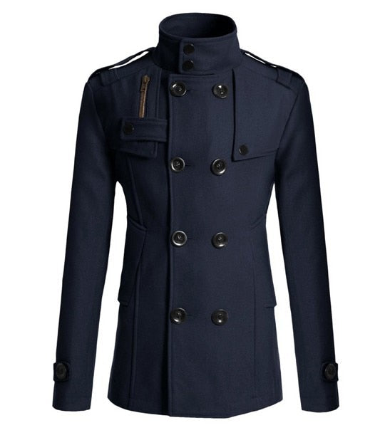 Manteau classe homme d'affaire col Mao - kadopascher