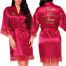 Nuisette en soie à votre nom / Woman Bachelorette Preparewear / Personalized Date Robe Women Weding - kadopascher