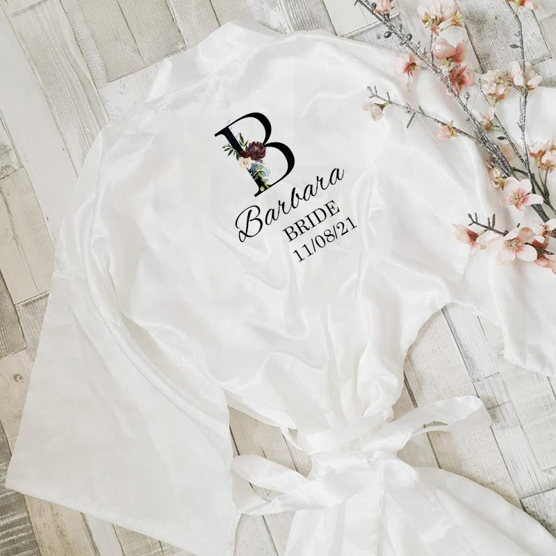 Nuisette en soie à votre nom / Woman Bachelorette Preparewear - kadopascher