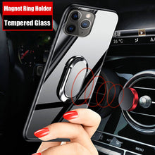 Coque pour iPhone en verre trempée classe et lumineuse / Case for iphone 13 12 11 Pro XR XS Max 7 8 Plus Tempered Glass Back Cover
