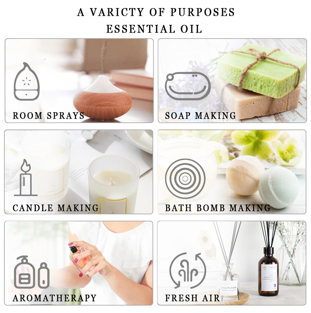 Huiles essentielles 28 flacons senteur du monde / 28pcs Pure Natural Essential Oils Gift Set Massage Shower Diffuser Aroma Oil Lavender Vanilla Sage Jasmine Rose Stress Relief - kadopascher