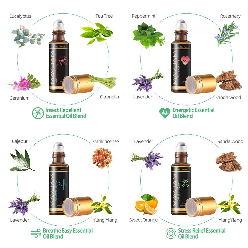 Huiles essentielles 28 flacons senteur du monde / 28pcs Pure Natural Essential Oils Gift Set Massage Shower Diffuser Aroma Oil Lavender Vanilla Sage Jasmine Rose Stress Relief - kadopascher