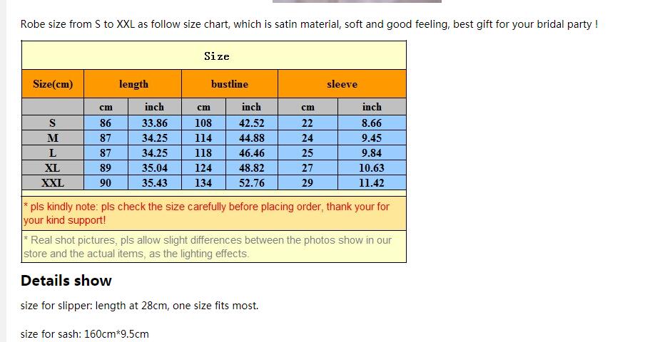 3pc set of glitter gold bride satin short bride robe slippers bridal sash peignoir women Bridal Party 2019 kimono robe - kadopascher