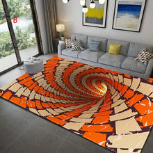 3D Vortex Illusion Carpet Entrance Door Floor Mat Abstract Geometric Optical Doormat Non-slip Floor Mat Living Room Decor Rug - kadopascher