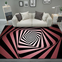 3D Vortex Illusion Carpet Entrance Door Floor Mat Abstract Geometric Optical Doormat Non-slip Floor Mat Living Room Decor Rug - kadopascher