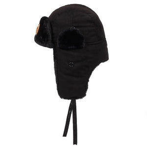 Bonnet chapeau / Armée soviétique Badge militaire Russie / Bomber Chapeaux Pilote Trappeur Aviator Cap Hiver Faux Lapin Fourrure / Casquettes de Neige - kadopascher.com