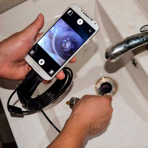 2M 1M 5.5mm 7mm Caméra Endoscope Flexible IP67 Caméra d'inspection étanche Endoscope pour Android PC Notebook 6LEDs Réglable - kadopascher.com