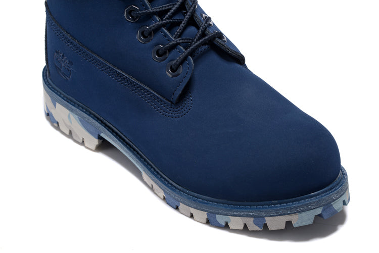 TIMBERLAND Hommes Brand New 10061 Camouflage Militaire En Plein Air Martin Bottes, Homme haut-haut En Cuir Cheville Bleu Foncé Chaussures Décontractées 40-45 - kadopascher.com