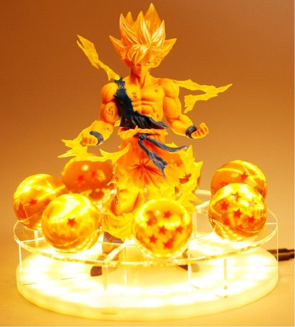 Figurine Lampe LED DBZ / Son Goku Table Lamp Spirit Bomb Dragon Ball Z LED Night Lights - kadopascher.com